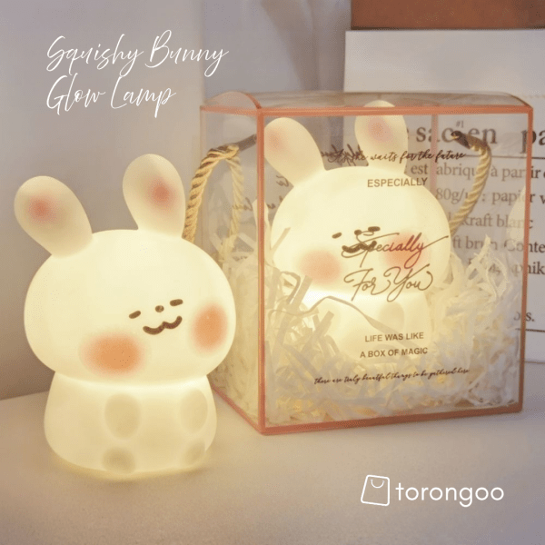 Squishy Bunny Glow Lamp – Touch Sensor Silicone Light